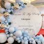 ZEKUI Blue and Silver Balloon Garland Arch Kit with 115 pcs Ballloons and 8 Leaves 36inch Big Blue Balloon Baby Shower Birthday Party Decorations Backdrop