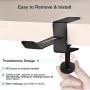 Headphone Headset Stand Holder, 6amLifestyle Universal Metal Gaming Headphones Hanger Mount Under Desk Hook Clip with Adjustable Clamp for All Headsets, Black（Patented）