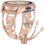 VIGOSS Metal Bracelet Compatible with Galaxy Watch 42mm Bands Rose Gold Women 20mm Luxury Stainless Steel Jewelry Floral Hollow Bangle for Samsung Galaxy Watch 42mm R810/Galaxy Watch Active 40mm R500
