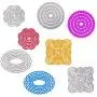 GORGECRAFT 4PCS Metal Cutting Dies Nesting Die Cuts Carbon Steel Stencils Flowers Flat Round Oval Square Template Molds Embossing Tool for Scrapbooking Card Making DIY Paper Craft Photo Album GORGECRAFT 4PCS Metal Cutting Dies Nesting Die Cuts Carbon Steel Stencils Flowers Flat Round Oval Square Template Molds Embossing Tool for Scrapbooking Card Making DIY Paper Craft Photo Album