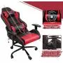 Rimiking Massage Computer Gaming Chair-High Back Bonded Leather Desk Swivel Racing Chair Adjustable Armrest Ergonomic with Soft Headrest&Backrest Red Rimiking Massage Computer Gaming Chair-High Back Bonded Leather Desk Swivel Racing Chair Adjustable Armrest Ergonomic with Soft Headrest&Backrest Red