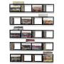 You Have Space Wall Mount 34 Inch Media Storage Rack CD DVD Organizer Metal Floating Shelf Set of 5 Black