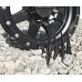 Wheel Accessories Parts Set of 24 Black Spiked Solid Metal Lug Nuts M12x1.5 Thread 4.4 Inch Tall Closed End Bulge Acorn Spike Lug Nut 1 Long Socket Key