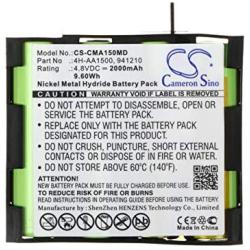 Replacement Battery for Compex Mi, Mi-Sport, Enegry,MI-Fitness,Runner, Theta 500,Physio 5,FIT,SP 2.0,fits Part No Compex 941210 4H-AA1500, 4.8V Ni-MH 2000mAh/9.6Wh