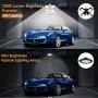 LED Garage Lights 2-Pack, LHKNL 12000LM Super Bright 120W Deformable Garage Ceiling Light with 4 Adjustable Panel, LED Shop Light with E26 Lamp Socket, Ceiling Lighting Fixture for Basement, Warehouse