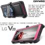 COVRWARE Iron Tank Series CASE for LG V20 with Built-in [Screen Protector] Heavy Duty Full-Body Rugged Holster Armor Case [Belt Swivel Clip][Kickstand] - Pink