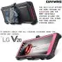 COVRWARE Iron Tank Series CASE for LG V20 with Built-in [Screen Protector] Heavy Duty Full-Body Rugged Holster Armor Case [Belt Swivel Clip][Kickstand] - Pink