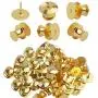 Tie Tacks and Clutch Backs Set, 30 Pieces Metal Pin Backs Locking Pin Keepers with 30 Pieces 10mm Tie Tacks Blank Pins (Gold)- No Tool Required Tie Tacks and Clutch Backs Set, 30 Pieces Metal Pin Backs Locking Pin Keepers with 30 Pieces 10mm Tie Tacks Blank Pins (Gold)- No Tool Required