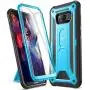 YOUMAKER Kickstand Case for Galaxy S8 Plus, Full Body with Built-in Screen Protector Heavy Duty Protection Shockproof Rugged Cover for Samsung Galaxy S8 Plus 6.2 inch - Blue/Black
