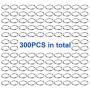 WUBOECE 300 PCS 14mm Metal Split Ring Nickel Plated Small Key Chain Ring Part for Connecting Clasps Charms Links and Ornament Crafts, Silver