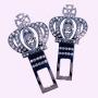 2 Pack Bling Car Seat Belt Clip with Glass Diamond Rhinestone Inlay, Universal Seat Belt Buckle Auto Metal for Daily Driving, drive satisfied alarm stopper silencer, gift for girlfriend