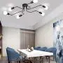 ZEEFO Flush Mount Ceiling Light Modern Art Vintage Sputnik Design Chandelier Metal Black Industrial Lighting Fixtures with 6 Lights E26 Bulb Base Suitable for Kitchen,Dining Room, Bedroom ZEEFO Flush Mount Ceiling Light Modern Art Vintage Sputnik Design Chandelier Metal Black Industrial Lighting Fixtures with 6 Lights E26 Bulb Base Suitable for Kitchen,Dining Room, Bedroom