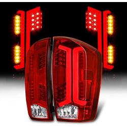 AJP Distributors Replacement Upgrade Rear Brake Stop LED Driving Tail Lights Lamp Driver Passenger Brake Assembly LH RH Set Compatible For Tacoma Pickup Truck 2016 2017 2018 2019 2020 16 17 18 19 20