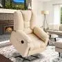 oneinmil Electric Power Lift Recliner Chair, Linen Recliners for Elderly, Home Sofa Chairs with Heat & Massage, Remote Control, 3 Positions, 2 Side Pockets and USB Ports, Light Camel oneinmil Electric Power Lift Recliner Chair, Linen Recliners for Elderly, Home Sofa Chairs with Heat & Massage, Remote Control, 3 Positions, 2 Side Pockets and USB Ports, Light Camel