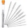 BetyBedy Large-Eye Blunt Needles, Stainless Steel Yarn Knitting Needles, 9 Pieces Sewing Needles, Perfect for Finishing Off Crochet Projects (Silver)