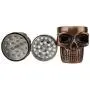 Golden Bell Upgraded Full Metal Spice Herb Skull Grinder - Red Bronze