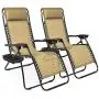Best Choice Products Set of 2 Adjustable Steel Mesh Zero Gravity Lounge Chair Recliners w/Pillows and Cup Holder Trays, Beige Best Choice Products Set of 2 Adjustable Steel Mesh Zero Gravity Lounge Chair Recliners w/Pillows and Cup Holder Trays, Beige