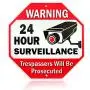 Signs Authority Reflective Warning 24 Hour Surveillance No Trespassing Metal Sign for Home Business Video Security CCTV Camera 12” by 12” Aluminum