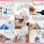 FUNSHOWCASE Resin Dice Molds Epoxy Casting Kit Set Number Letter Operation D4 D6 D8 D10 D12 D20 D24 19-Count 0.7-1.6inch
