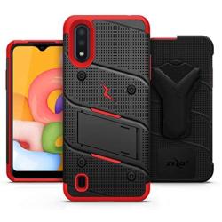 ZIZO Bolt Series Galaxy A01 Case - Black & Red