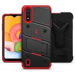 ZIZO Bolt Series Galaxy A01 Case - Black & Red