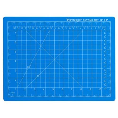 Dahle Vantage 10690 Self-Healing Cutting Mat, 9''x12'', 1/2'' Grid, 5 Layers for Max Healing, Perfect for Crafts & Sewing, Blue