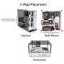 Thermaltake Core P3 ATX Tempered Glass Gaming Computer Case Chassis, Open Frame Panoramic Viewing, White Edition, CA-1G4-00M6WN-05,Snow