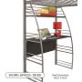 DHP Studio Loft Bunk Bed Over Desk and Bookcase with Metal Frame - Twin (Gray)