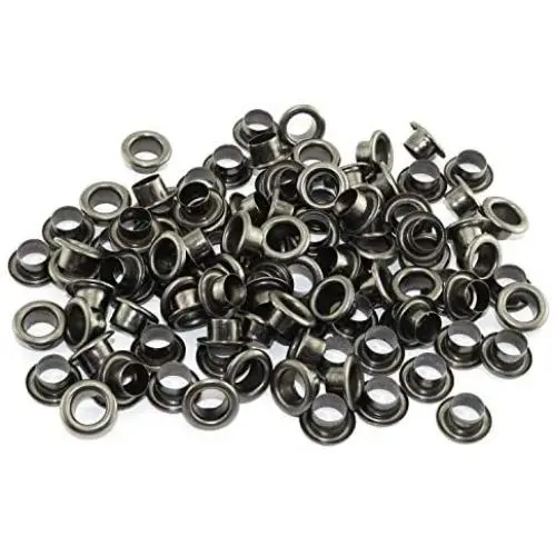 RuiLing 100pcs 5mm Black Metal Eyelets Round Inner Hole Grommets DIY Rivet Leathercraft Accessories Air-Hole for Shoes Belt Bag Tag Clothes Scrapbook RuiLing 100pcs 5mm Black Metal Eyelets Round Inner Hole Grommets DIY Rivet Leathercraft Accessories Air-Hole for Shoes Belt Bag Tag Clothes Scrapbook