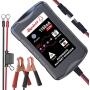 LST 12V Battery Trickle Charger Maintainer Portable Smart Float Charger for Car Motorcycle Lawn Mower SLA AGM GEL CELL WET Lead Acid Batteries