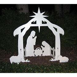 Teak Isle Christmas Outdoor Nativity Set, Yard Nativity Scene