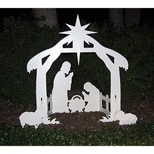 Teak Isle Christmas Outdoor Nativity Set, Yard Nativity Scene Teak Isle Christmas Outdoor Nativity Set, Yard Nativity Scene