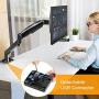 ErGear 22-35” Premium Single Monitor Stand Mount w/USB, Ultrawide Computer Screen Desk Mount w/Full Motion Gas Spring Arm, Height/Tilt/Swivel/Rotation Adjustable, Holds from 6.6lbs to 26.5lbs