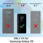 YOUMAKER Galaxy S9 Case,Metallic Blue with Built-in Screen Protector Heavy Duty Protection Shockproof Slim Fit Full Body Case Cover for Samsung Galaxy S9 5.8 inch - Blue/Black