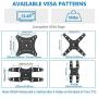 Full Motion TV Wall Mount Bracket for 13-45 Inch TV JUSTSTONE Wall TV Mount Swivel Durable Arms Anti- Glaring Min VESA 75x75mm(3''x3''), Max VESA 200x200mm(8''x8'') up to 55LBS