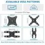 Full Motion TV Wall Mount Bracket for 13-45 Inch TV JUSTSTONE Wall TV Mount Swivel Durable Arms Anti- Glaring Min VESA 75x75mm(3''x3''), Max VESA 200x200mm(8''x8'') up to 55LBS