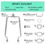 7 8 9 10 inch TooToo Star Lamp Shade Harp Holder 3/8 Standard&E14&E26&E27 Light Base UNO Fitter Adapter Converter Finial Set,Adjustable Tall 7 8 9 10 inch, Detachable Parts Silver Bracket Support 7 8 9 10 inch TooToo Star Lamp Shade Harp Holder 3/8 Standard&E14&E26&E27 Light Base UNO Fitter Adapter Converter Finial Set,Adjustable Tall 7 8 9 10 inch, Detachable Parts Silver Bracket Support