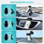 Car Phone Mount-Auto-Clamping Smart Sensor 10W Qi Fast Charging Car Front Windshield Dashboard Air Vent Phone Holder Compatible with iPhone12/12 pro max/Samsung S20/note 20 All 4.7-6.7 Inch Smartphone