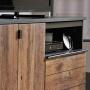 Sauder Boulevard Café Credenza, For TVs up to 60'', Black finish