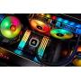 Corsair H100i RGB PLATINUM AIO Liquid CPU Cooler,240mm,Dual ML120 PRO RGB PWM Fans,Intel 115x/2066,AMD AM4/TR4
