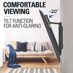 Mounting Dream Tilt TV Wall Mount TV Bracket for Most of 42-70 Inches TV, TV Mount Tilt up to 20 Degrees with VESA 200x100 to 600x400mm and Loading 132 lbs, Fits 16'', 18'', 24'' Studs MD2165-LK