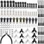 YaHoGa 148 PCS Zipper Repair Kit Zipper Replacement for Bags, Jackets, Tents, Luggage, Sleeping Bag, with Plier and Pulls