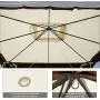 Erommy 10’ x 12’ Outdoor Canopy Gazebo Double Roof Patio Gazebo Steel Frame with Netting and Shade Curtains for Garden,Patio,Party Canopy-Cream Erommy 10’ x 12’ Outdoor Canopy Gazebo Double Roof Patio Gazebo Steel Frame with Netting and Shade Curtains for Garden,Patio,Party Canopy-Cream