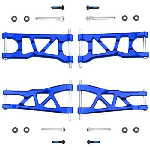 Hobbypark Aluminum Suspension Arms Set (Front & Rear) Upgrade Parts for ARRMA 1/8 Typhon Mega 4x4, Replacement of AR330543 AR330540 (Navy Blue)