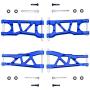 Hobbypark Aluminum Suspension Arms Set (Front & Rear) Upgrade Parts for ARRMA 1/8 Typhon Mega 4x4, Replacement of AR330543 AR330540 (Navy Blue)