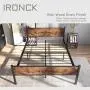 IRONCK Queen Bed Frame with Headboard Industrial, Bed Frame Queen Size with 16 Heavy Duty Steel Slats and 10 Legs, More Stronger, Noise-Free, Mattress Foundation No Box Spring Needed IRONCK Queen Bed Frame with Headboard Industrial, Bed Frame Queen Size with 16 Heavy Duty Steel Slats and 10 Legs, More Stronger, Noise-Free, Mattress Foundation No Box Spring Needed