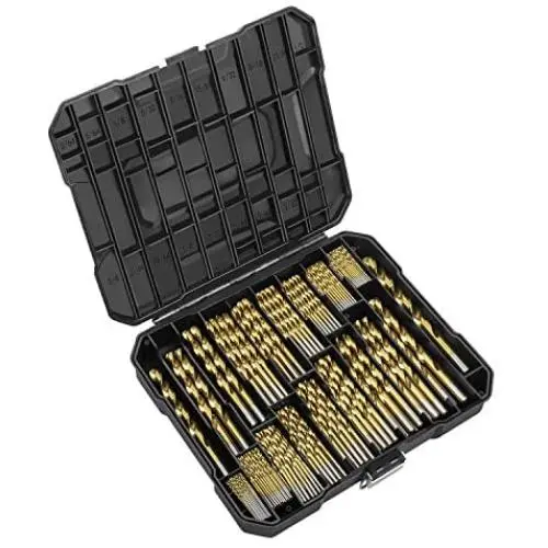 EnerTwist Titanium Drill Bit Kit Set for Metal and Wood 230-Piece - Anti-Walking 135° Tip Coated HSS from 3/64'' up to 1/2 Inch, ET-DBA-230B EnerTwist Titanium Drill Bit Kit Set for Metal and Wood 230-Piece - Anti-Walking 135° Tip Coated HSS from 3/64'' up to 1/2 Inch, ET-DBA-230B