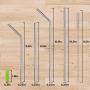 SEIVAN STRAWS Set of 8 Stainless Steel Reusable Metal Straws with Silicone Tip - Metal Drinking Straws for 30oz 20oz Yeti RTIC Tumbler - 8 Steel Straws, 12 Silicone Tips, 2 Straw Cleaning Brush, Pouch