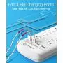 Power Strip,Witeem Surge Protector with 12-Outlet (1875W/15A,4360Joules) and 4 USB Charging Ports (5V/6A,30W),6Ft Extension Cord,Wall Mountable Overload Protection Outlet for Home & Office, White Power Strip,Witeem Surge Protector with 12-Outlet (1875W/15A,4360Joules) and 4 USB Charging Ports (5V/6A,30W),6Ft Extension Cord,Wall Mountable Overload Protection Outlet for Home & Office, White