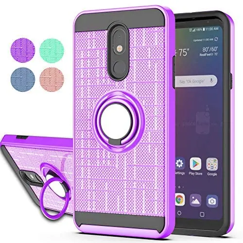 YmhxcY Compatible for LG Stylo 5 / LG Stylo 5 Plus/LG Stylo 5V / LG Stylo 5X Case,360 Degree Rotating Ring & Bracket Dual Layer Shock Bumper Cover for LG Stylo 5-ZH Purple YmhxcY Compatible for LG Stylo 5 / LG Stylo 5 Plus/LG Stylo 5V / LG Stylo 5X Case,360 Degree Rotating Ring & Bracket Dual Layer Shock Bumper Cover for LG Stylo 5-ZH Purple